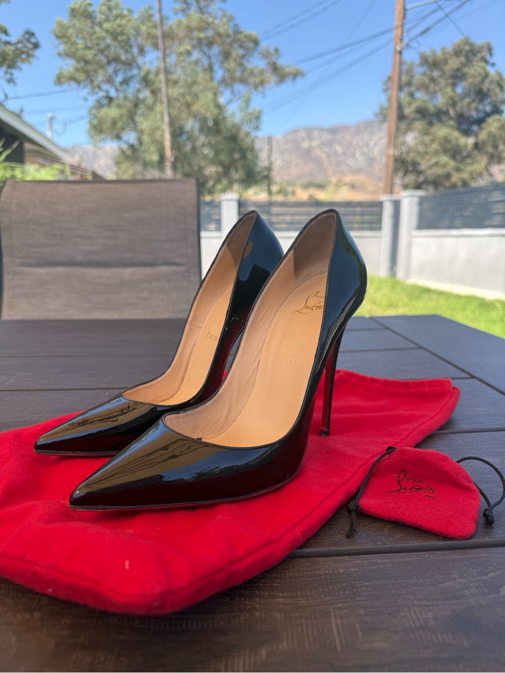 Christian Louboutin So Kate 120mm Black Patent Leather Pumps – Size 39.5